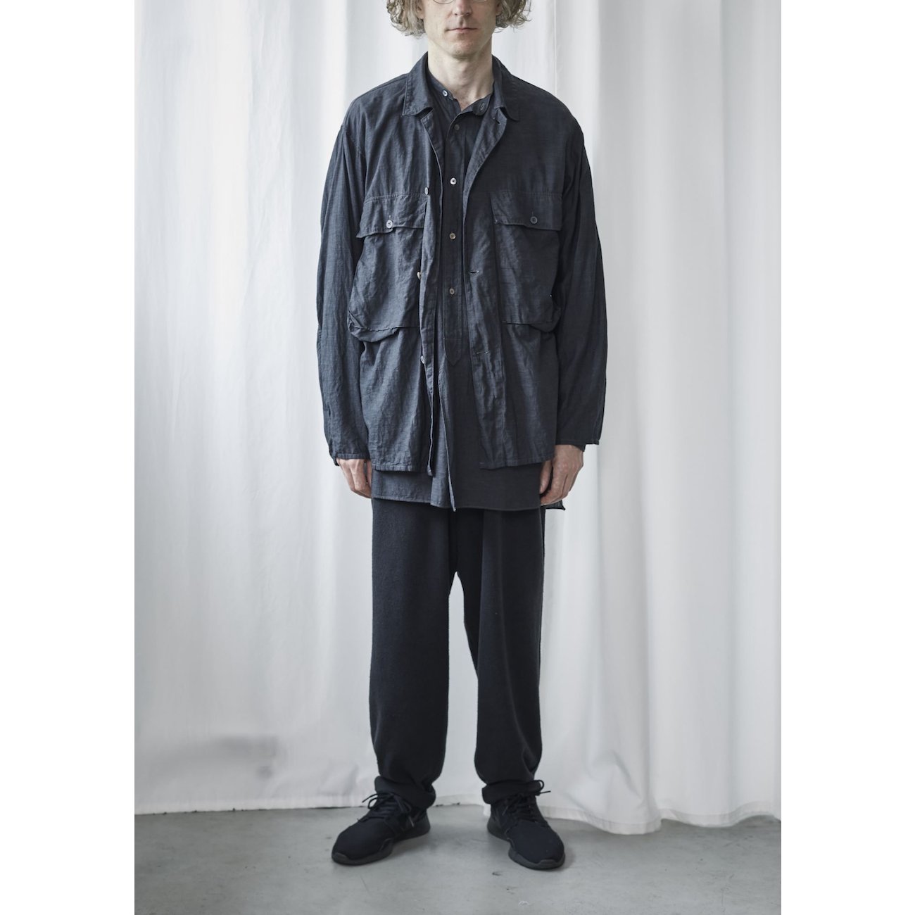 COMOLI / コモリ | ベタシャン ユーティリティージャケット - Black