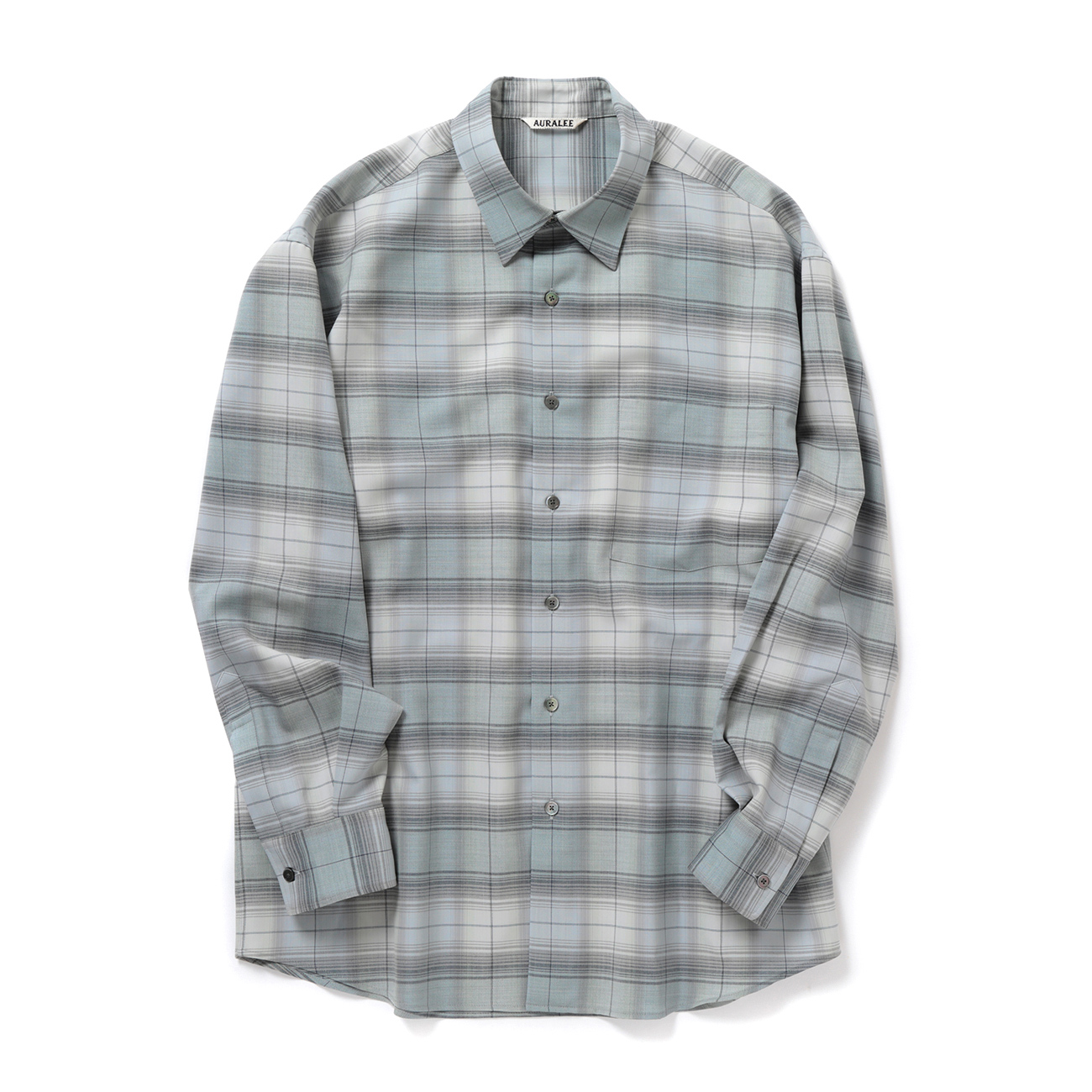 AURALEE / オーラリー | SUPER LIGHT WOOL CHECK SHIRT (メンズ