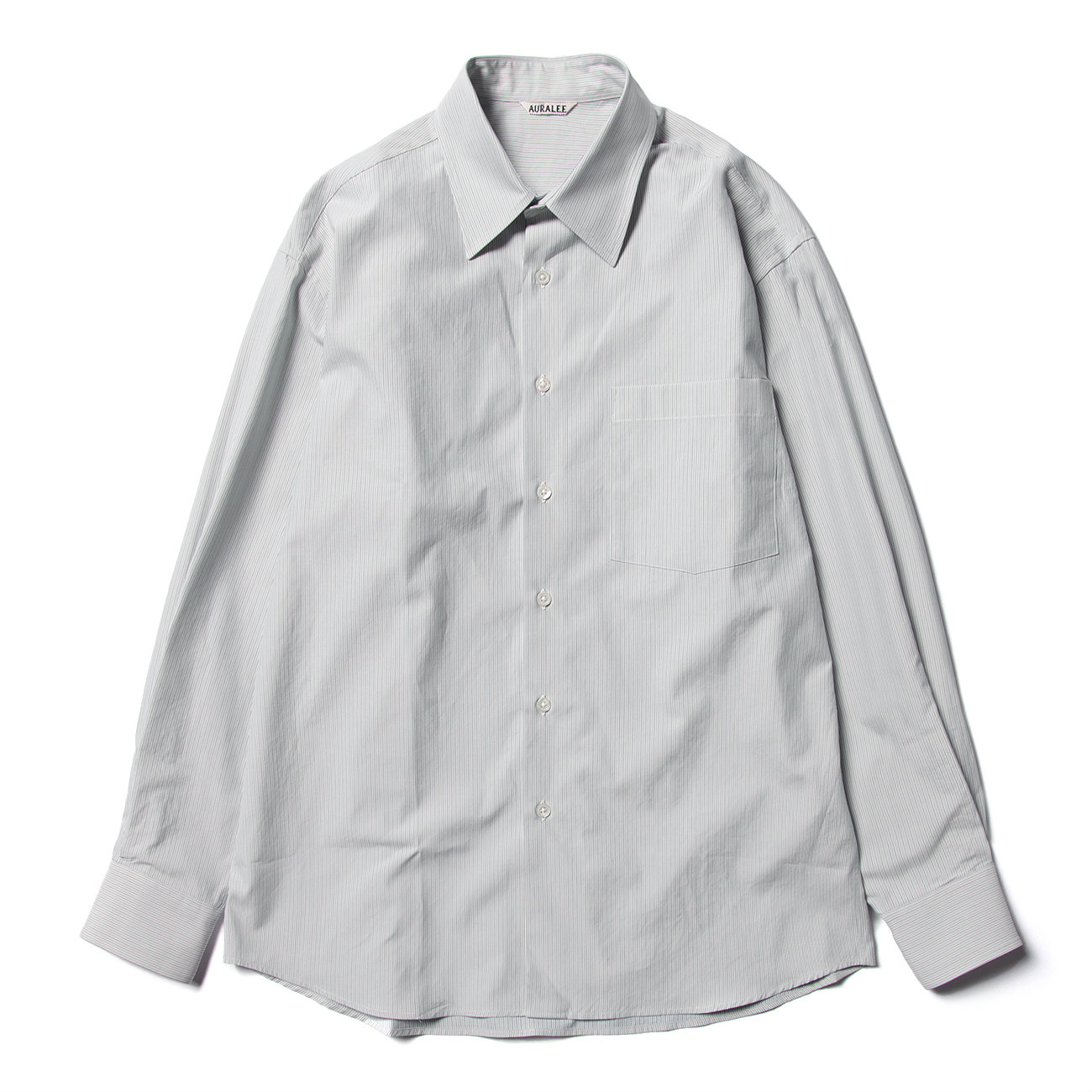 AURALEE / オーラリー | WASHED FINX TWILL STRIPE SHIRTS (メンズ