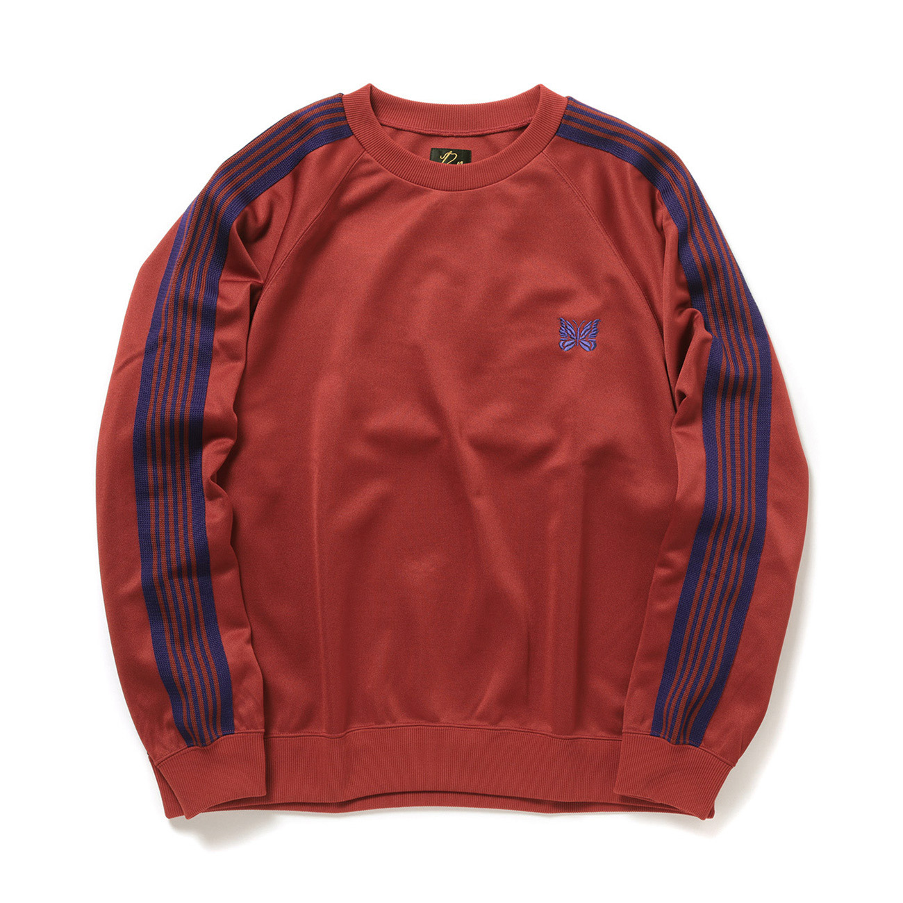 Needles / ニードルズ | Track Crew Neck Shirt - Poly Smooth - Red