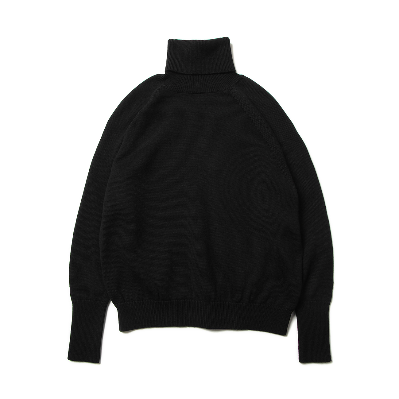 BATONER / バトナー | AGING WOOL TURTLE NECK (レディース) - Black