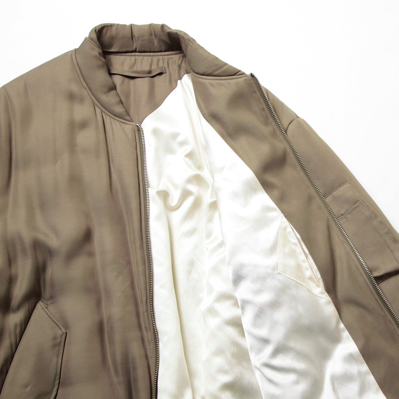 URU / ウル | RAYON - ZIP UP BLOUSON - Beige | 通販 - 正規取扱店