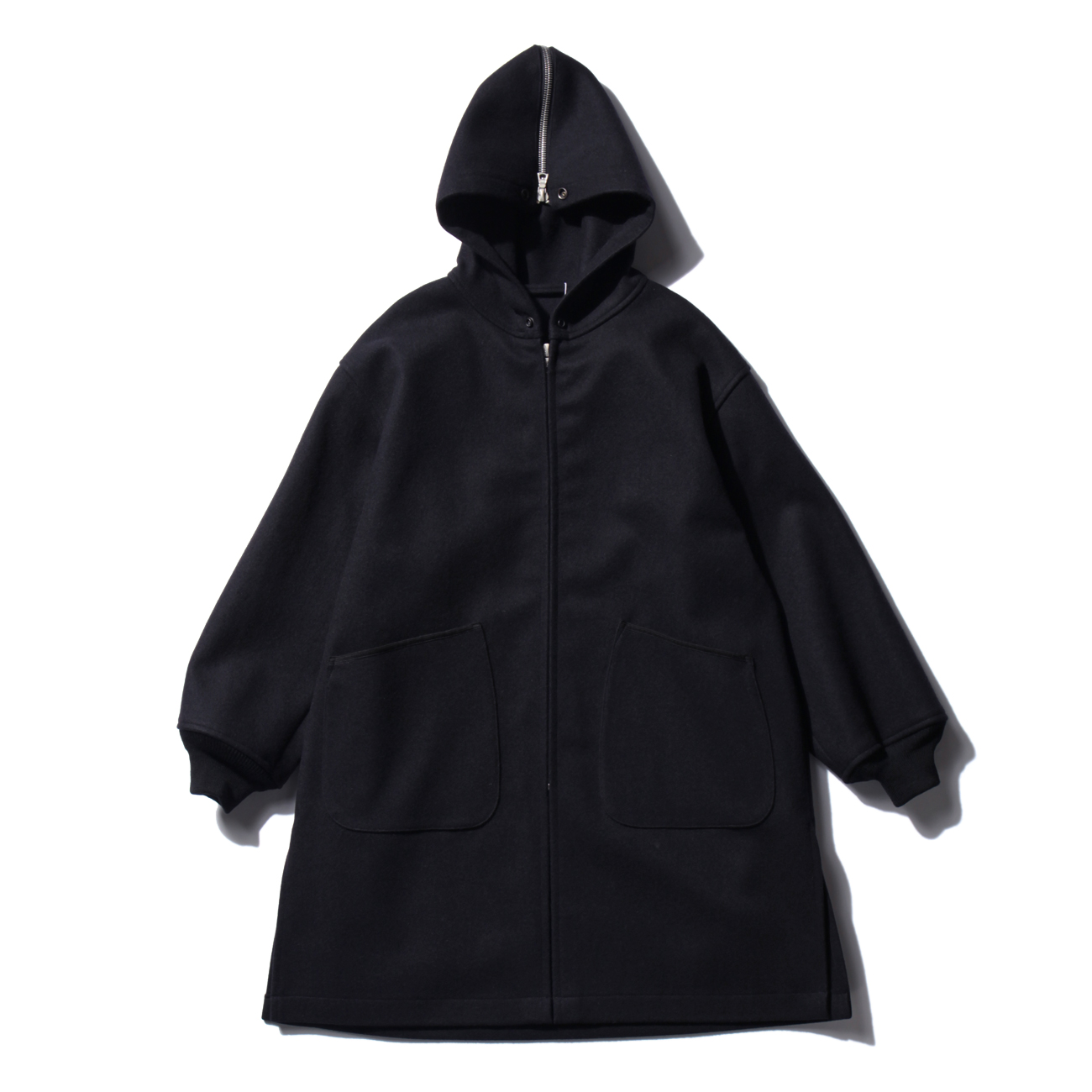 COMOLI / コモリ | メルトン フーデッドコート - Navy | 通販 - 正規