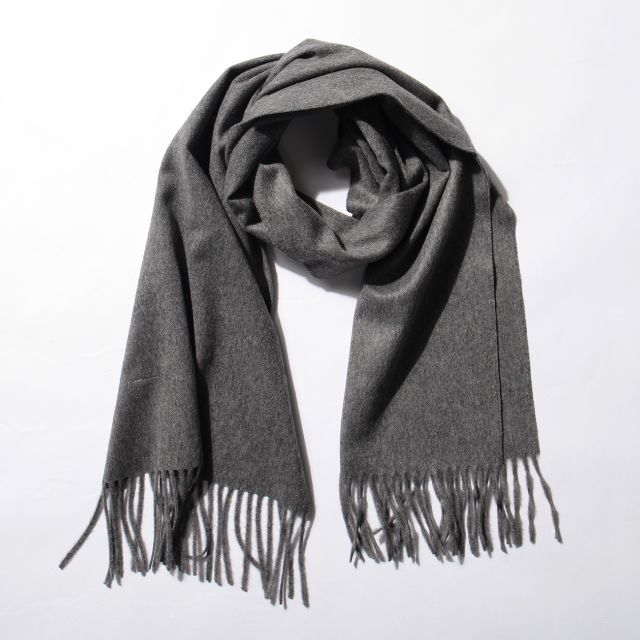 AURALEE / オーラリー | CASHMERE NARROW STOLE (メンズ) - Top Gray