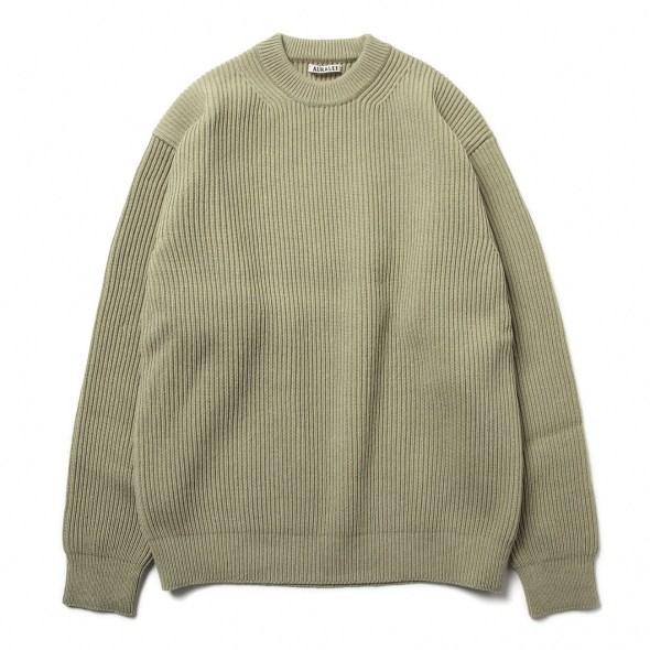 AURALEE / オーラリー | SUPER FINE WOOL RIB KNIT BIG P/O (メンズ
