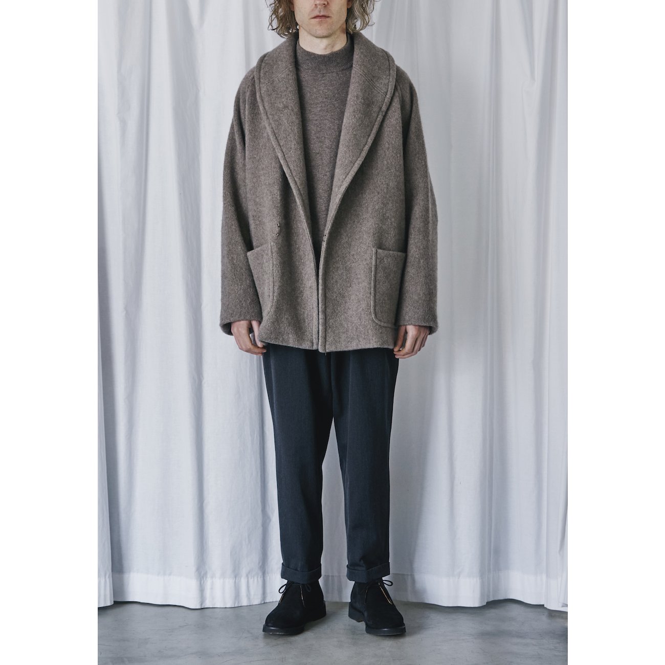 COMOLI / コモリ | ヤクウール ショールカラーコート - Yak | 通販