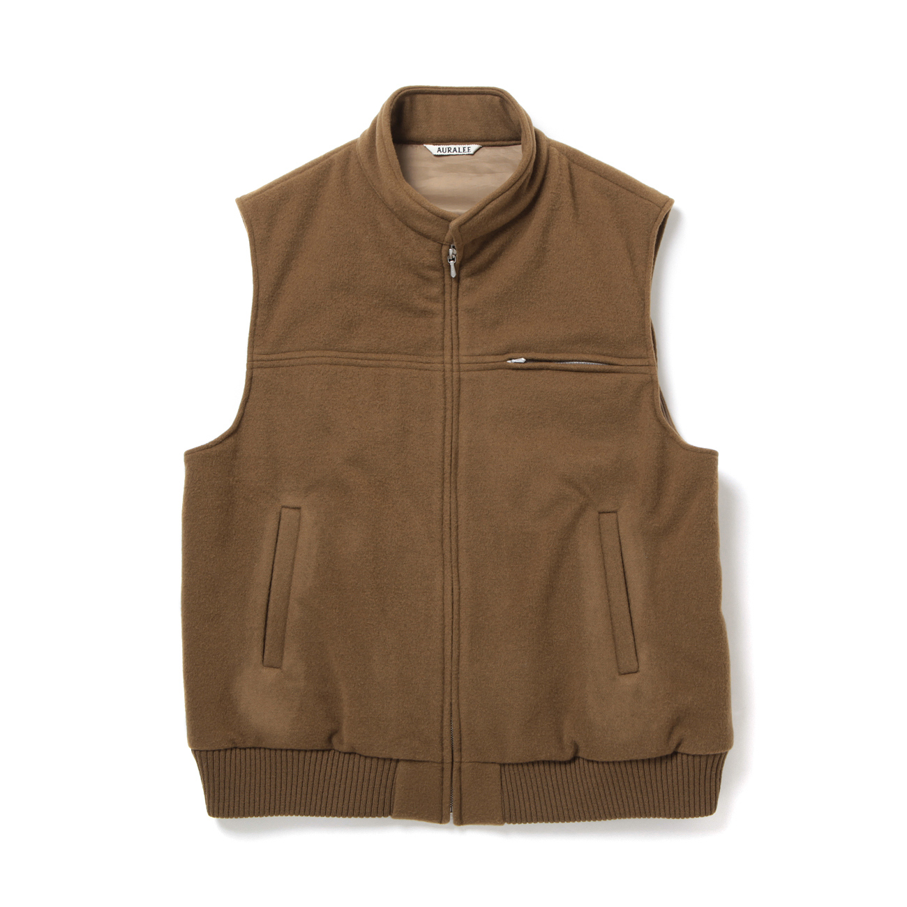 AURALEE / オーラリー | CASHMERE WOOL MOSSER VEST (メンズ) - Brown