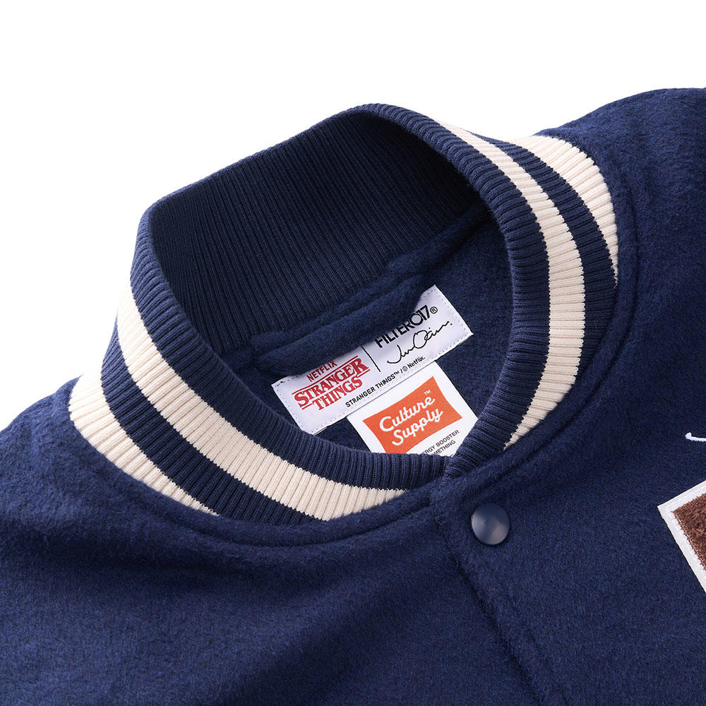 ホーキンススタジャン ダークブルー Stranger Things（ストレンジャー