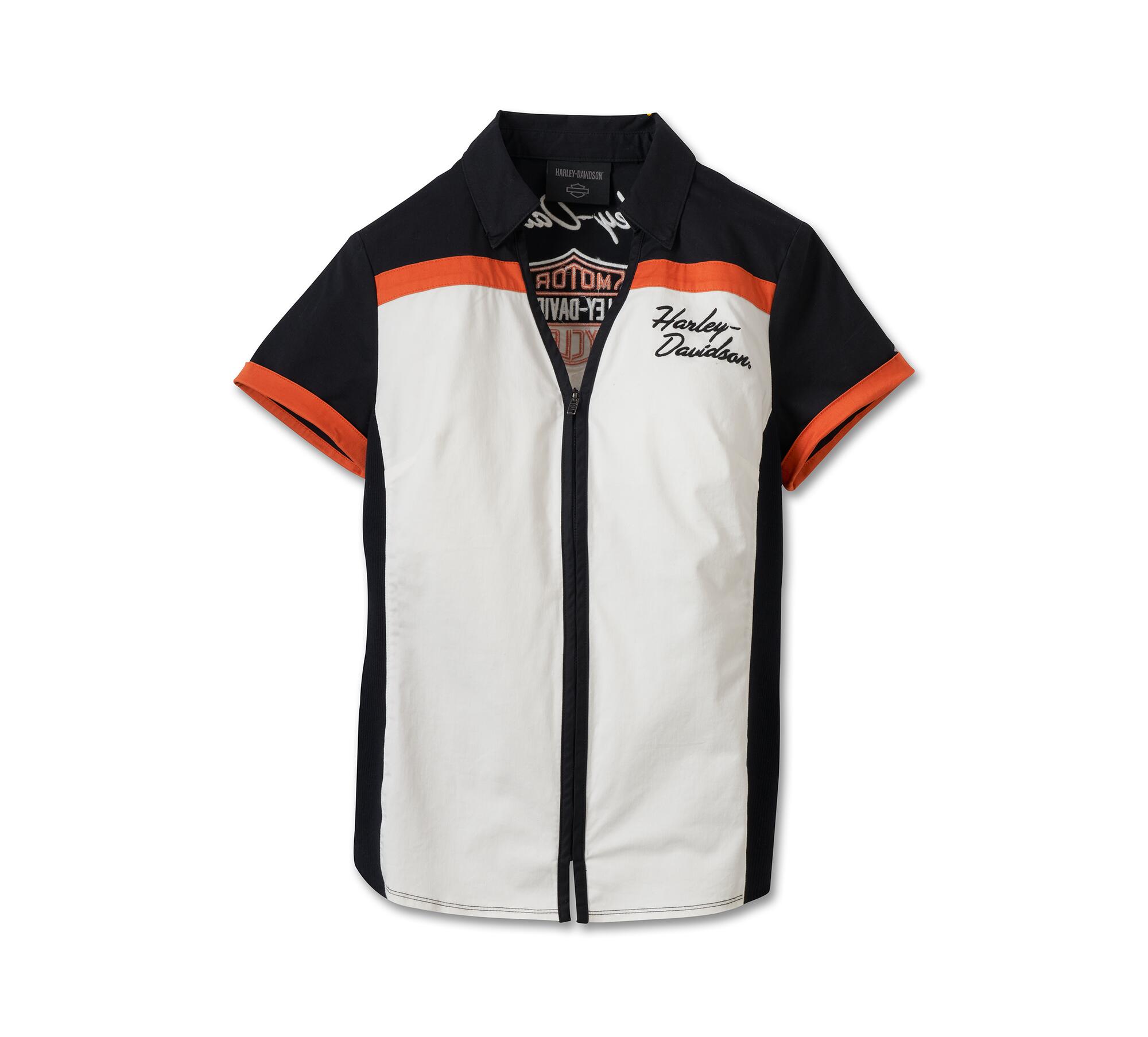 Harley-Davidson® Women's Elemental Bar & Shield Zip Front Shirt