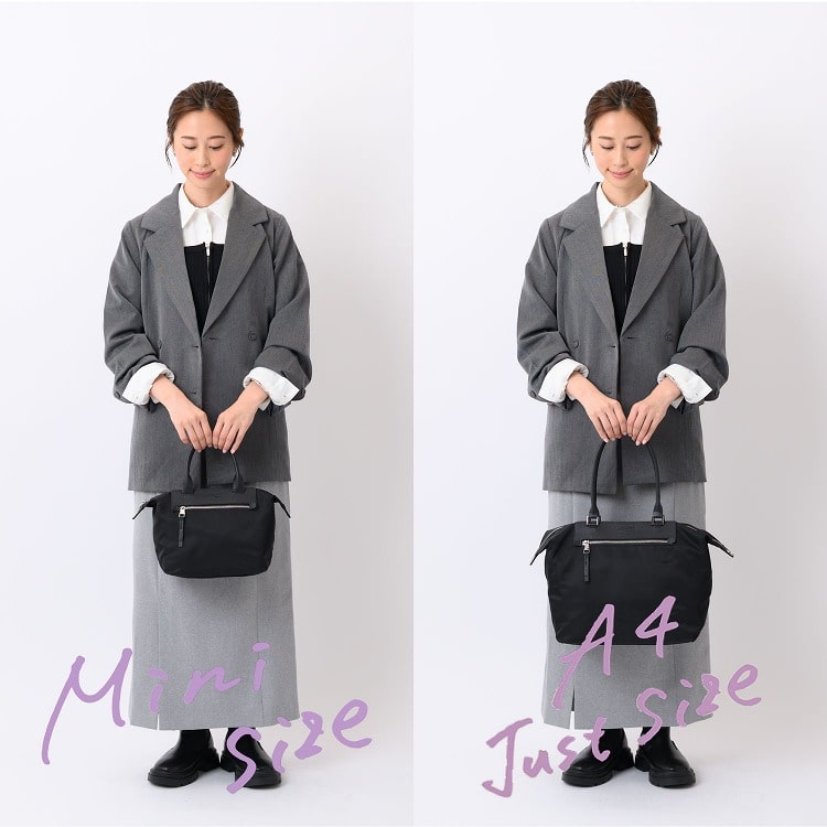 W&.Day/Night ルノ ナイロントート A4サイズ 15582(01：ブラック