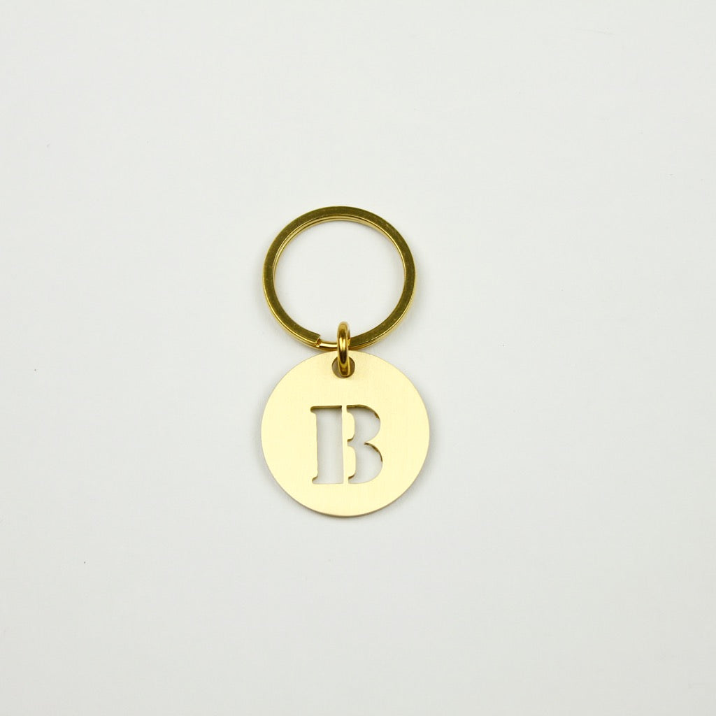 BRASS ALPHABET KEYRING 13927 GD (真鍮製アルファベットキーリング