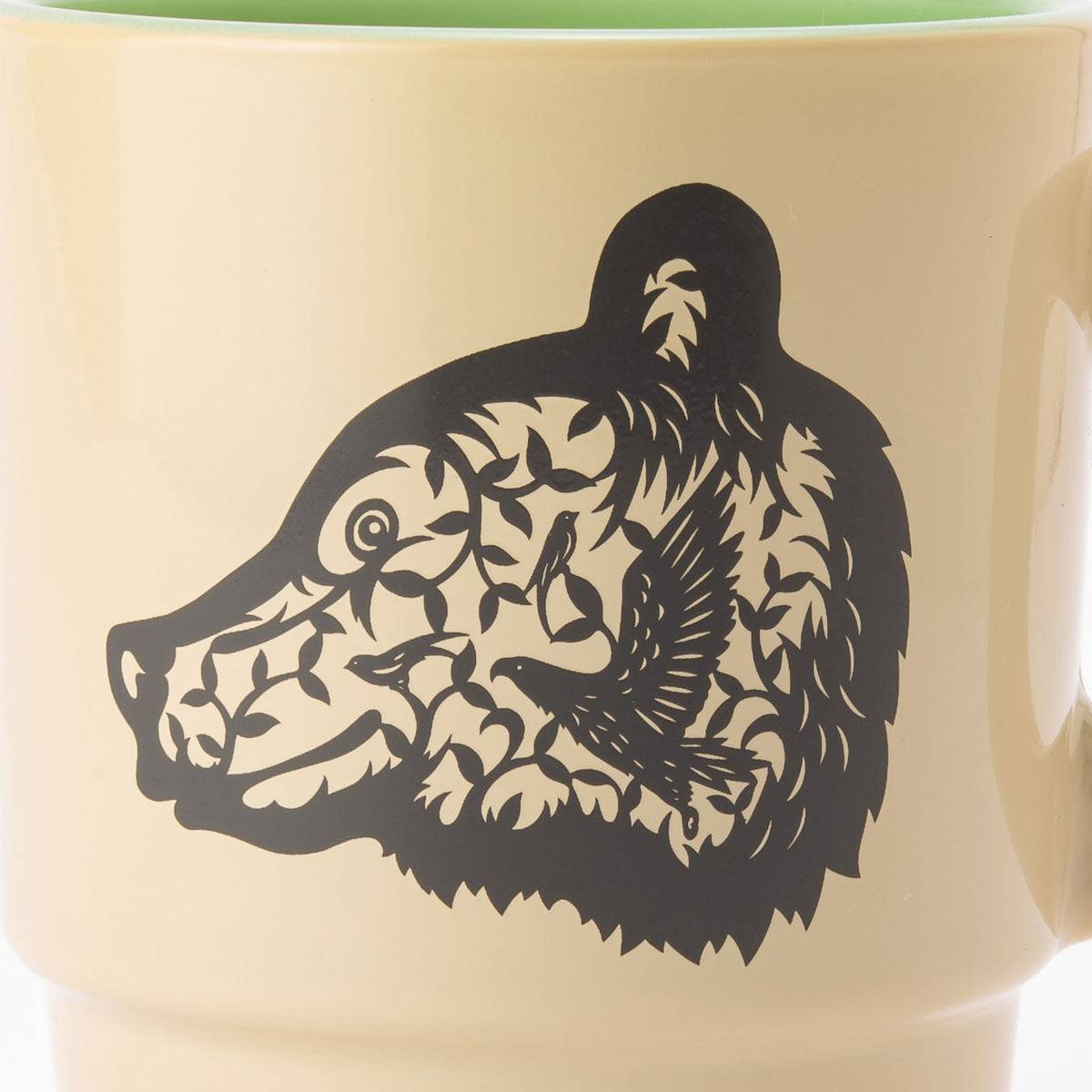 Fire-King スタッキングマグ ジェダイ アイボリースプレー [Bear