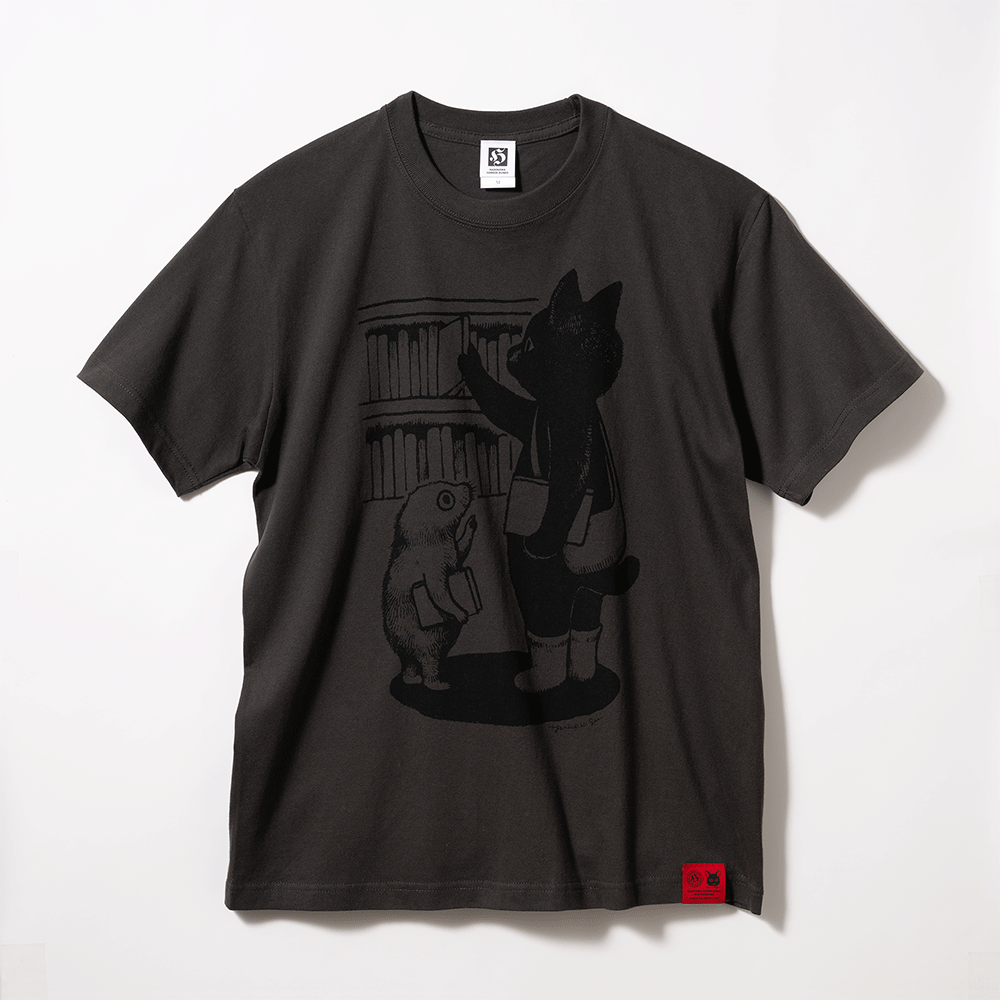 角川ホラー文庫30周年×ヒグチユウコ Tシャツ ふたり（スミグレー） L