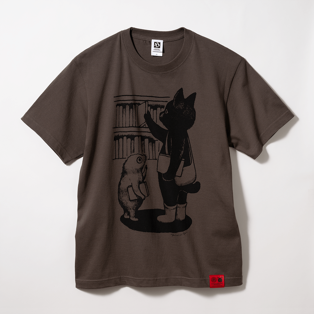 角川ホラー文庫30周年×ヒグチユウコ Tシャツ ふたり（チャコール