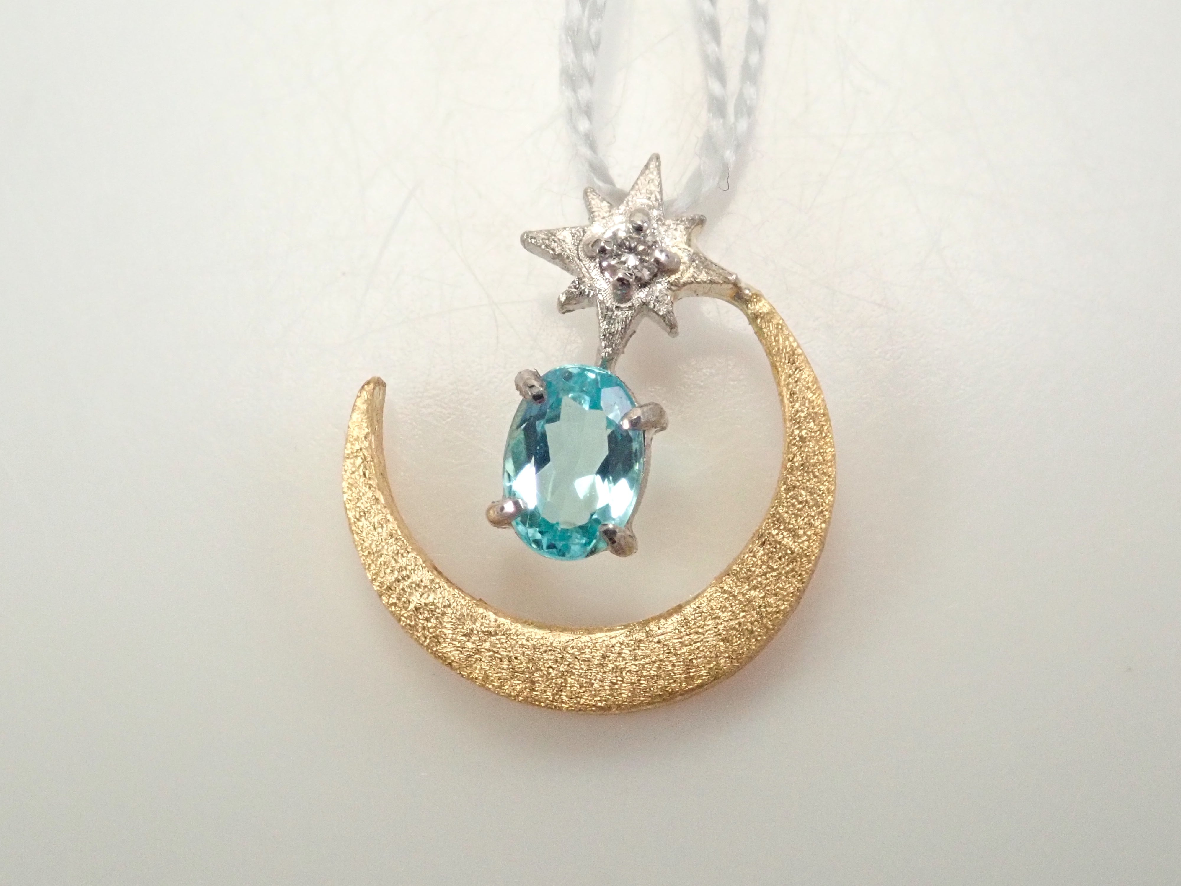 K18/Pt950 ブラジル産パライバトルマリン ペンダントトップ