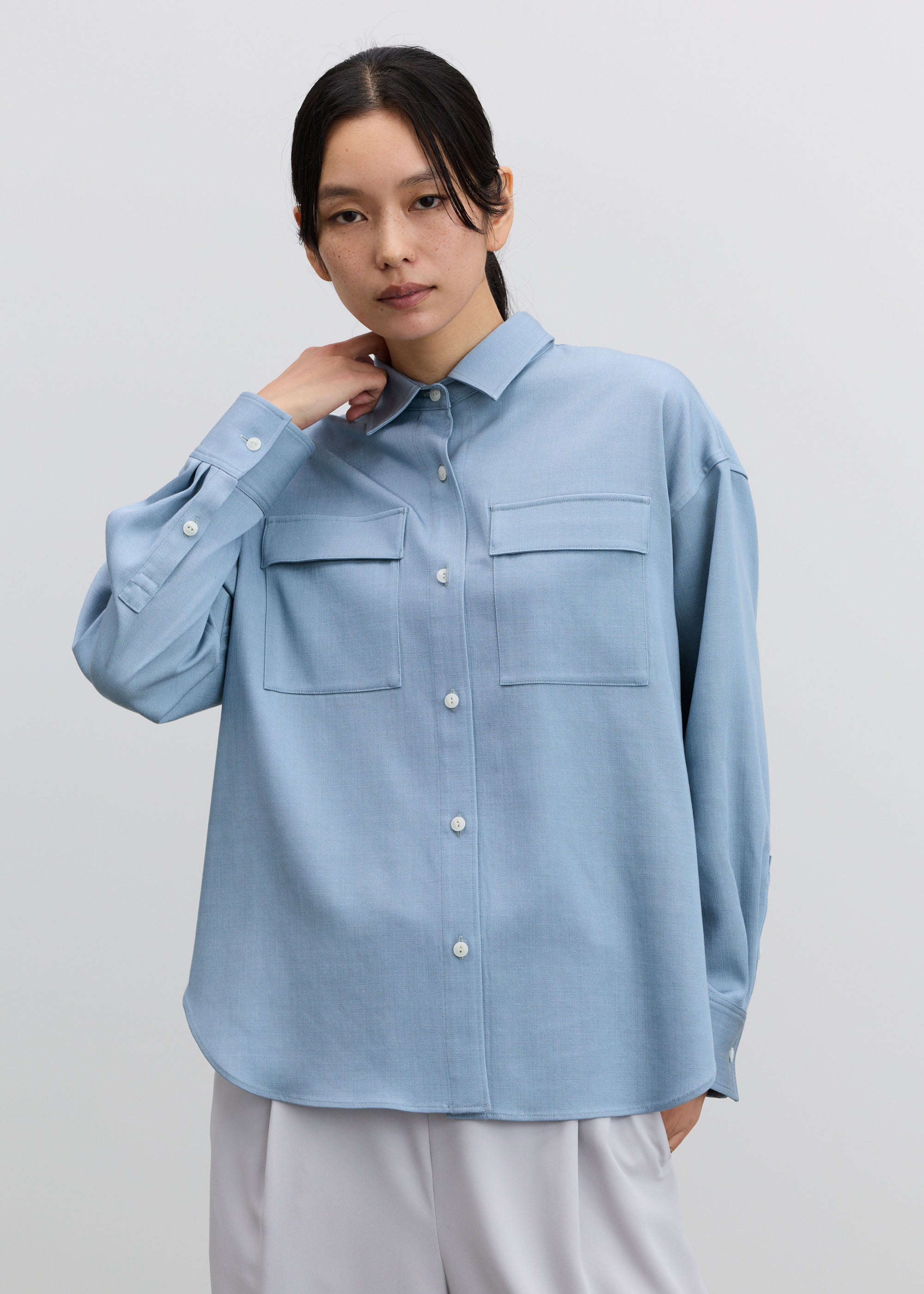 デニムライクシャツ - SOÉJU online store｜上質な大人の女性のための