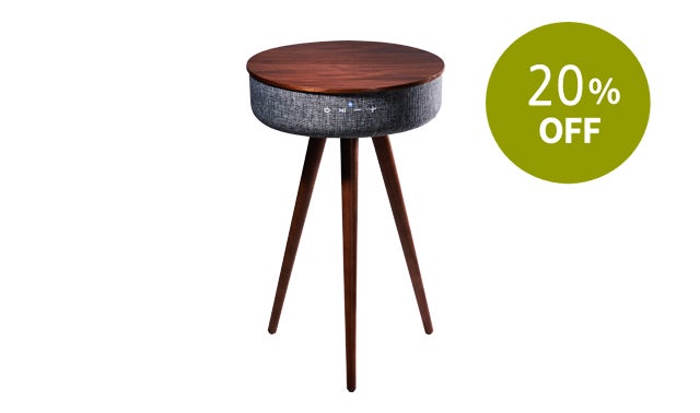 スマホ充電もOK！360°スピーカー機能付きサイドテーブル「Mellow