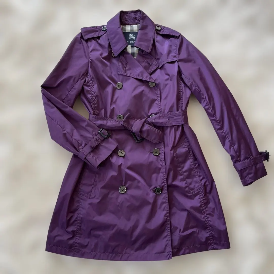2026年最新】BURBERRY LONDON カラー：パープル系 トレンチコート