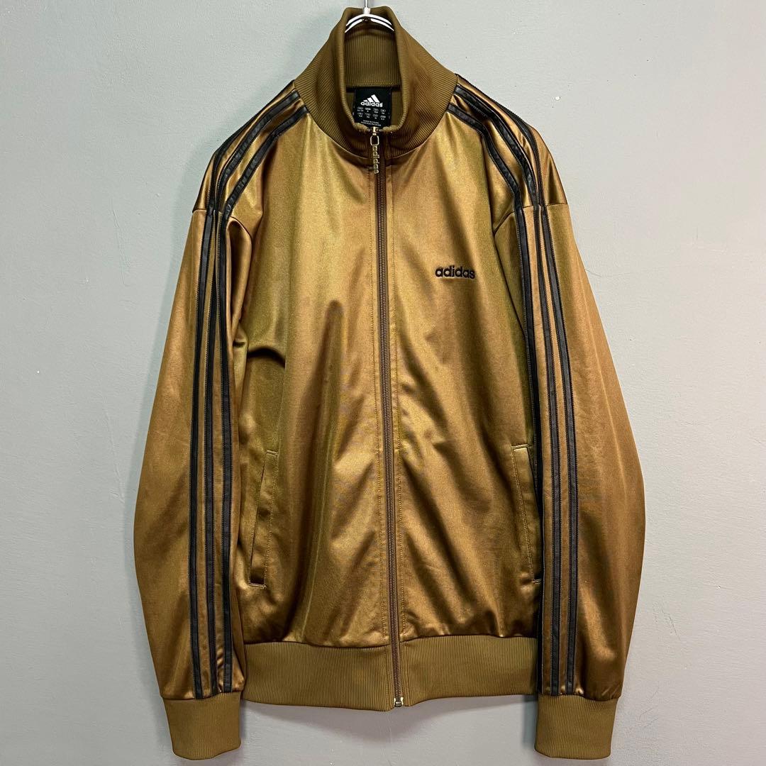 00s アディダス トラックジャケット ジャージ ゴールド サイドライン