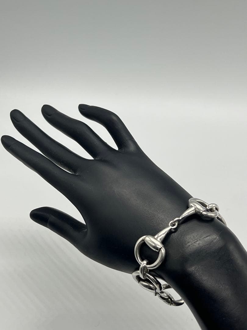 セリーヌ CELINE ホースビットブレスレット SV800蟹刻印 ヴィンテージ