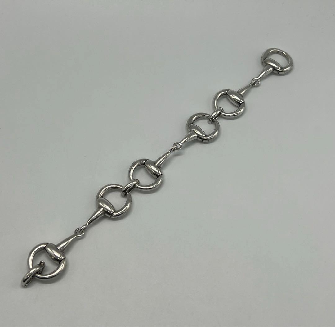 セリーヌ CELINE ホースビットブレスレット SV800蟹刻印 ヴィンテージ