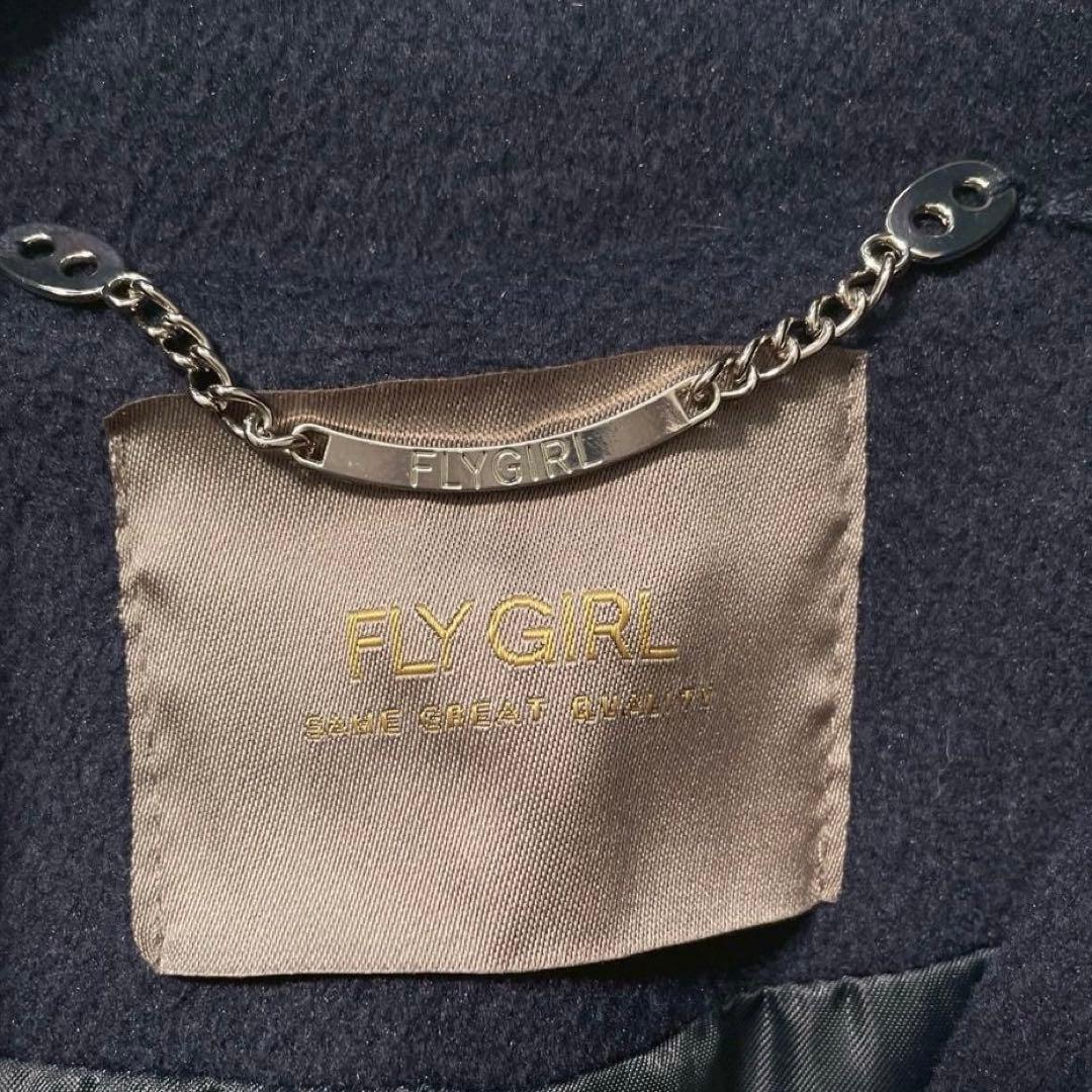 【極美品／大きいサイズ】FLYGIRL　金ボタン チェスターコート イタリア製