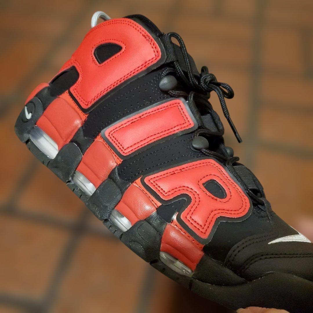 ナイキ エアモア アップテンポ '96 黒＆赤&ネイビー 27.5cm 美品