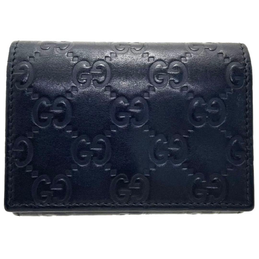 正規品 グッチ 名刺入れ カードケース シマライン 黒 【MM15694】