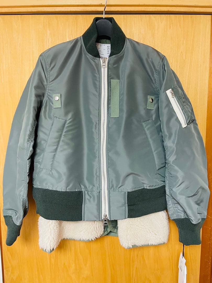 試着のみ sacai Layered Hybrid Bomber Jacket - メルカリ