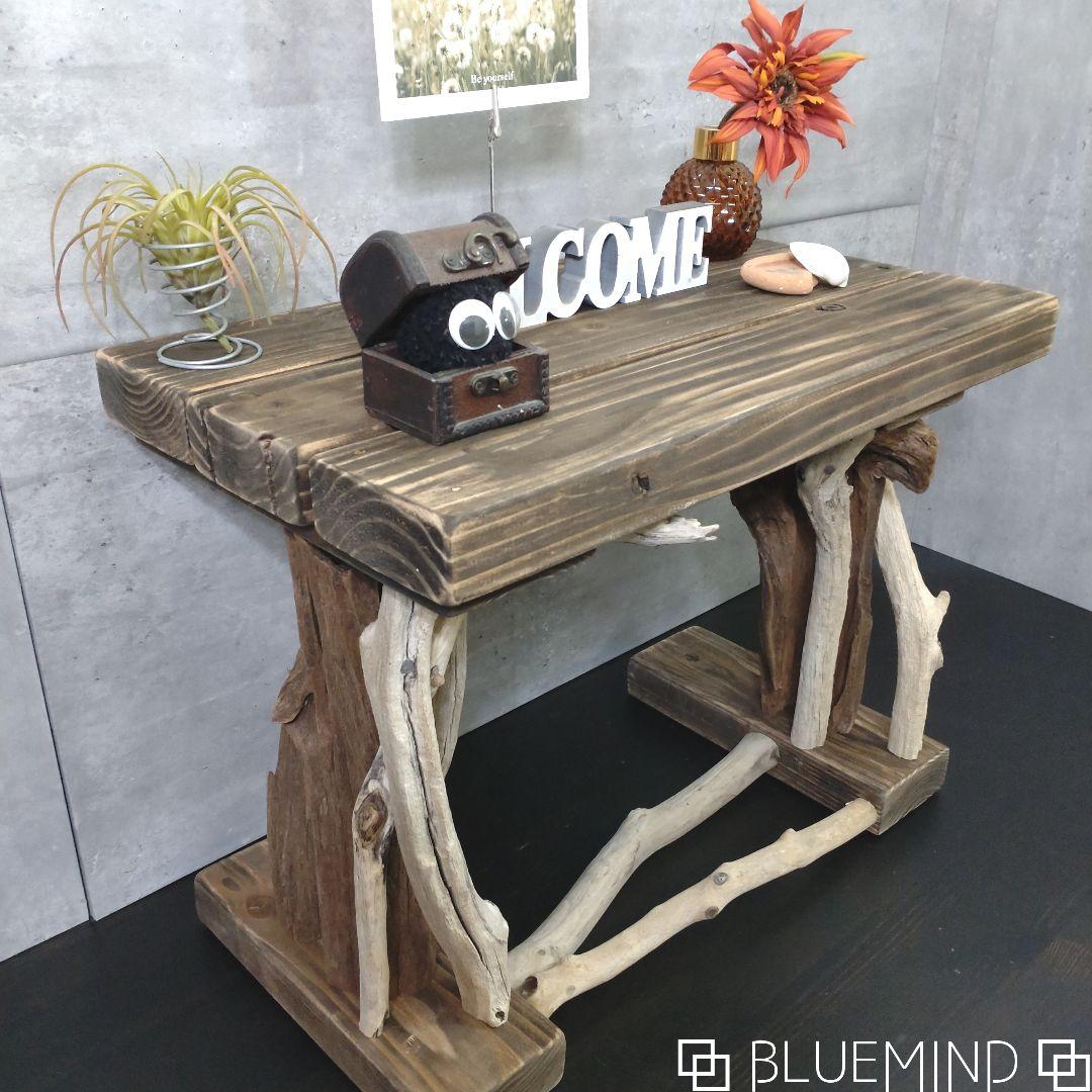 No.1254 【chuchumama】流木のテーブル フラワースタンド 木製フラワーディスプレイスタンド 店舗と花屋の鉢植え向け | 店舗什器