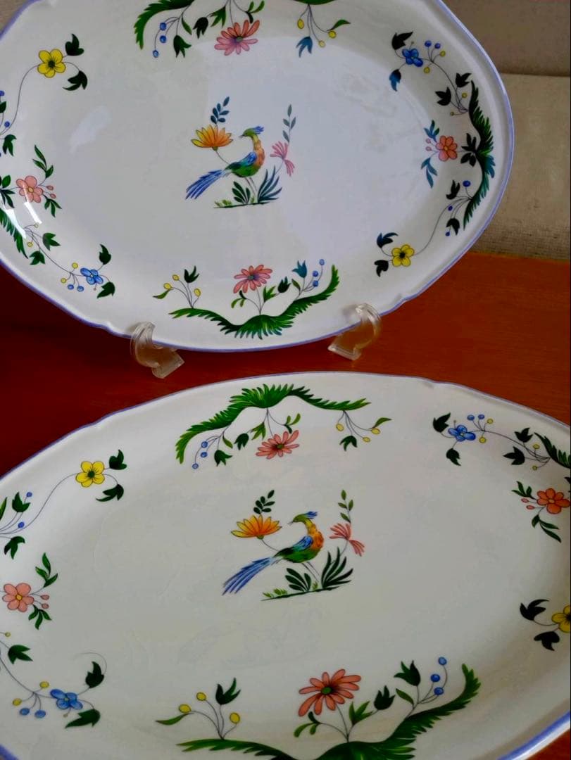 Gien ジアン オワゾパラディ　オーバルプレート　2枚セット　大皿　楕円形 Gien ジアン オワゾパラディ オーバルプレート 大皿 楕円形 - メルカリ