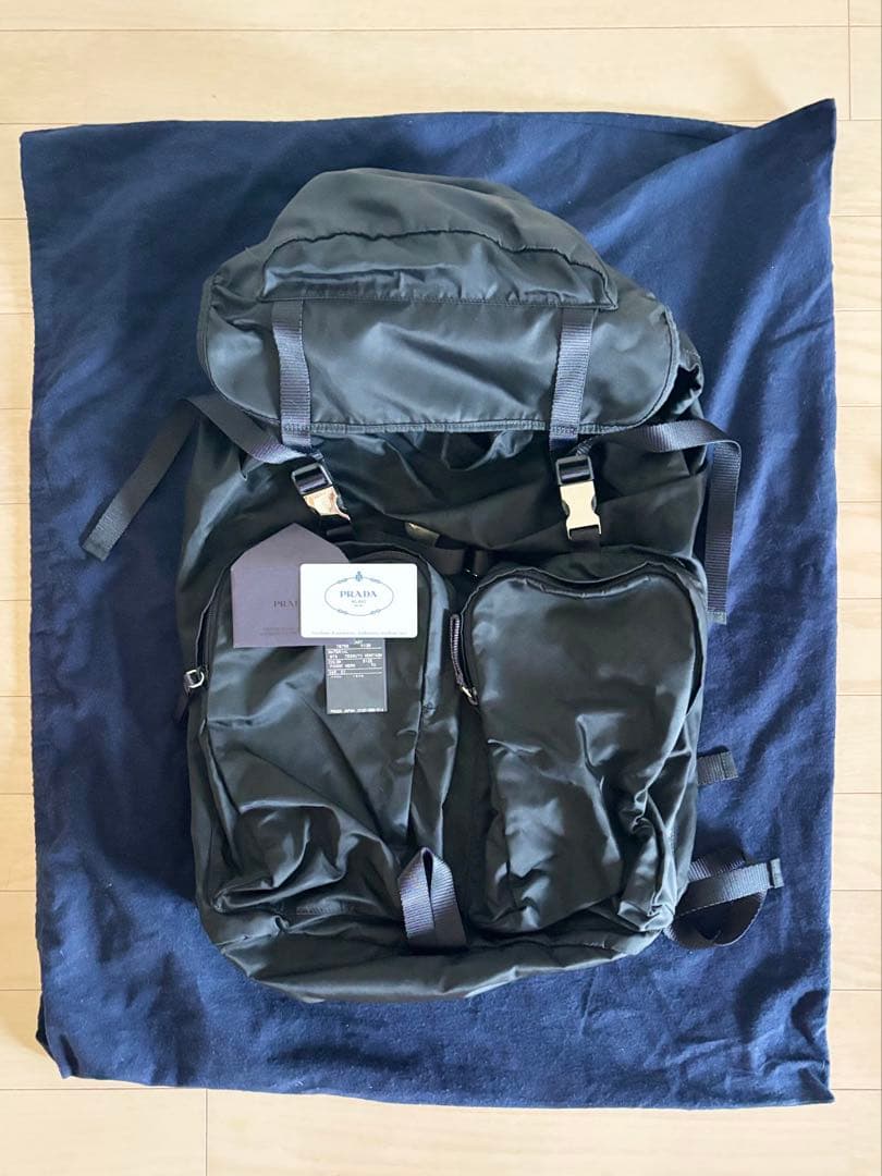 【完品】PRADA プラダ V136 リュックサック バックパック ブラック