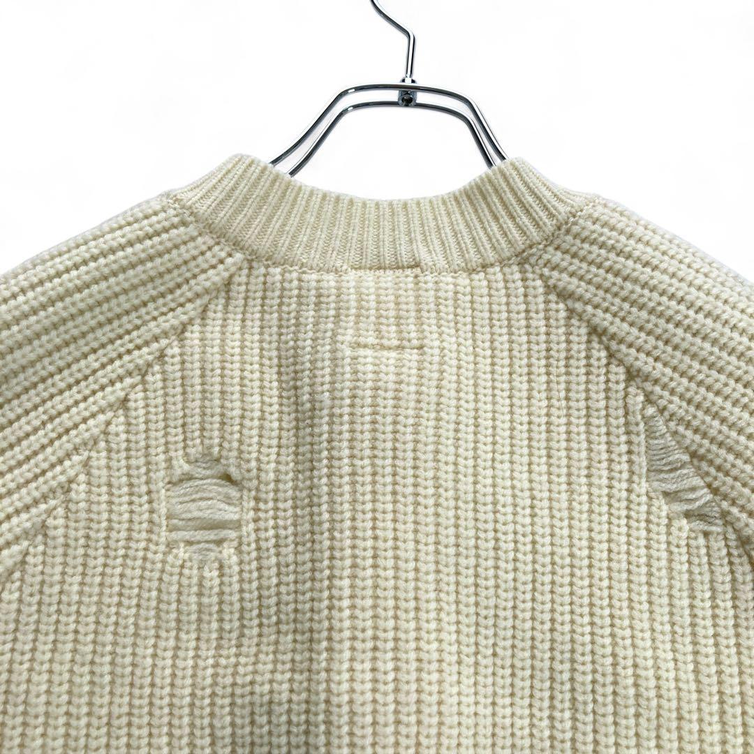 極美品 RhodolirioN ロドリリオン ダメージコマンドニットカーディガン