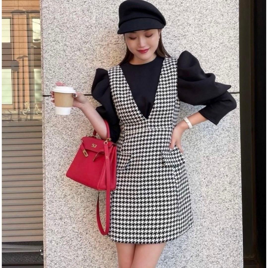 シェリエsheller 千鳥柄ワンピース