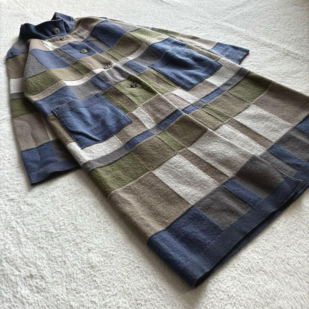 極美品 イイネス 佐藤繊維 ウールニットコート ロングコート ショップチャンネル