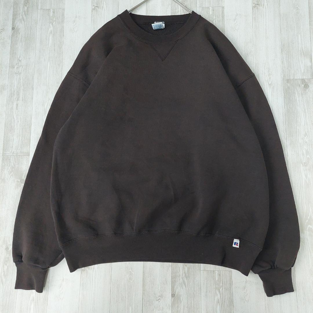 USA製 90s RUSSELL ATHLETIC XL スウェット ブラウン - メルカリ