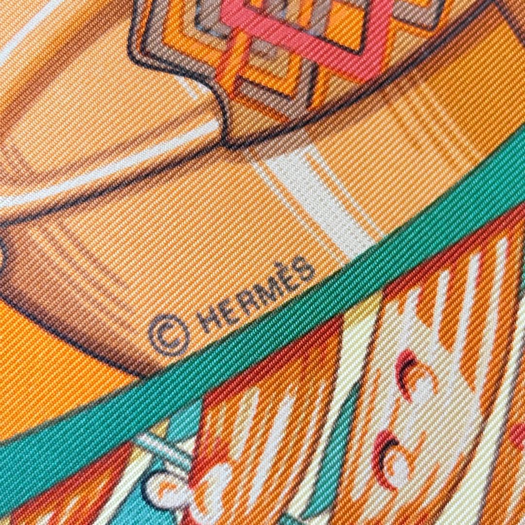 HERMES エルメス スカーフ カレ90 タムタムの音に合わせて シルク