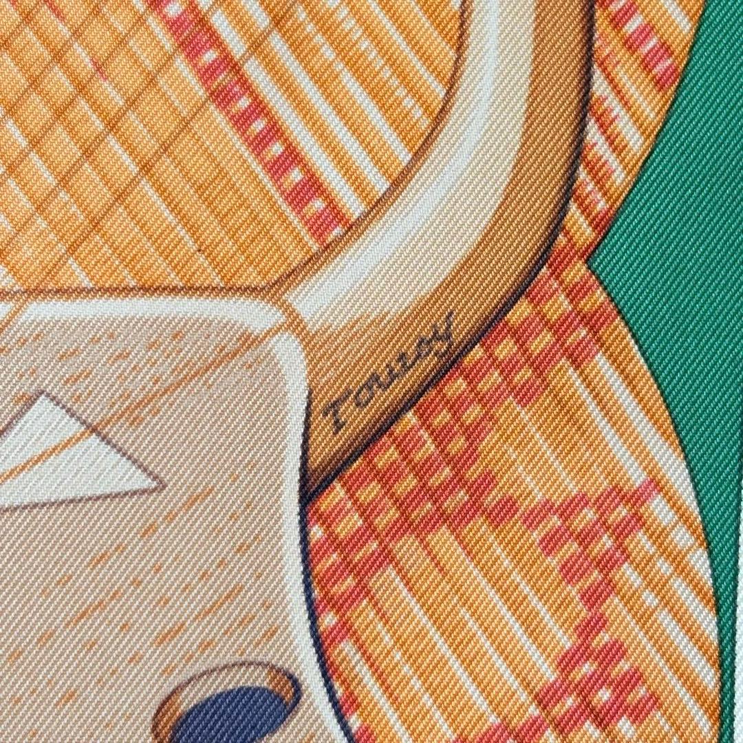 HERMES エルメス スカーフ カレ90 タムタムの音に合わせて シルク