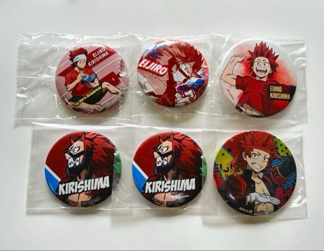 僕のヒーローアカデミア 切島鋭児郎 缶バッジ 6個まとめ売り - メルカリ