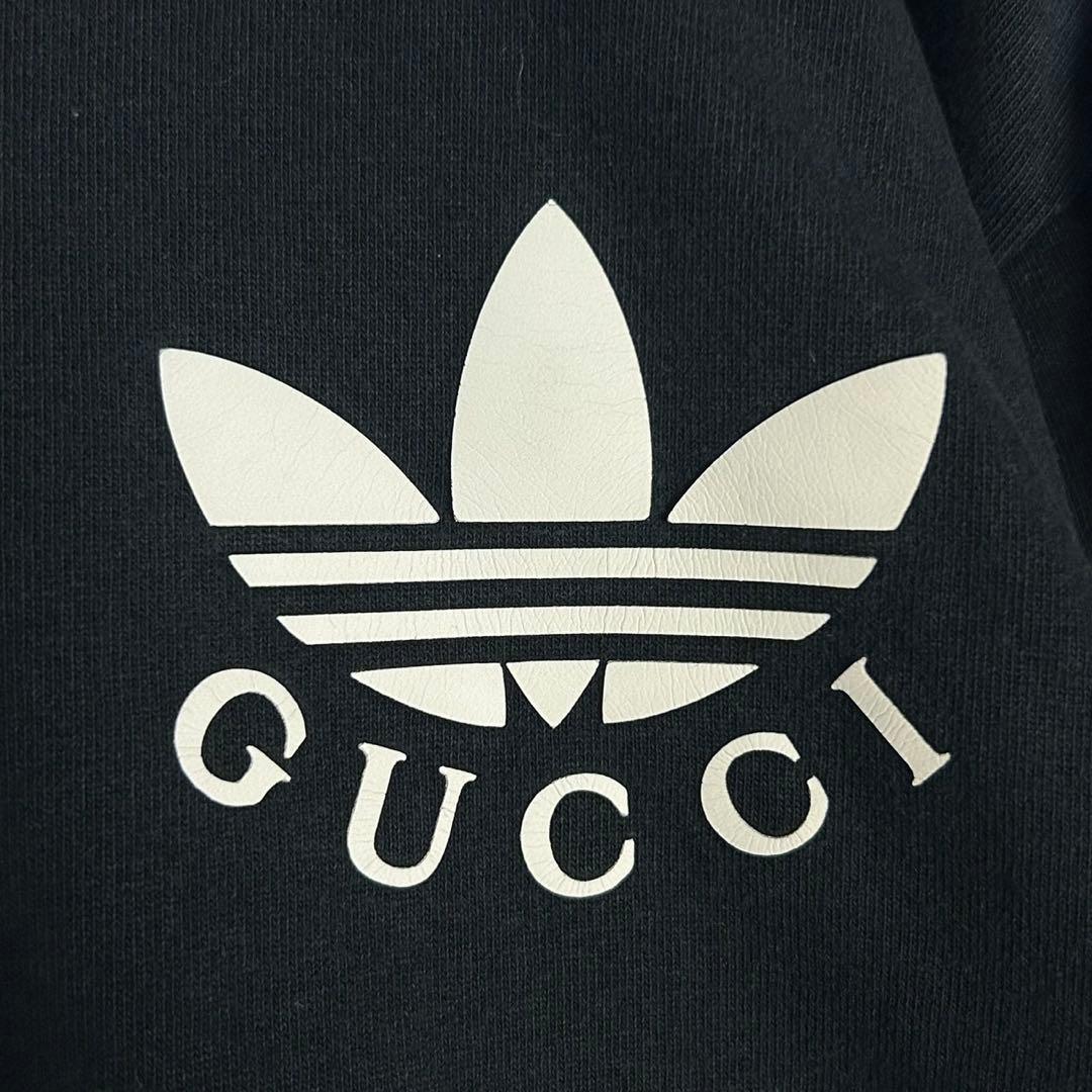 6088【人気コラボ】グッチ×アディダス‪☆袖ライン入りロンT 長袖カットソー