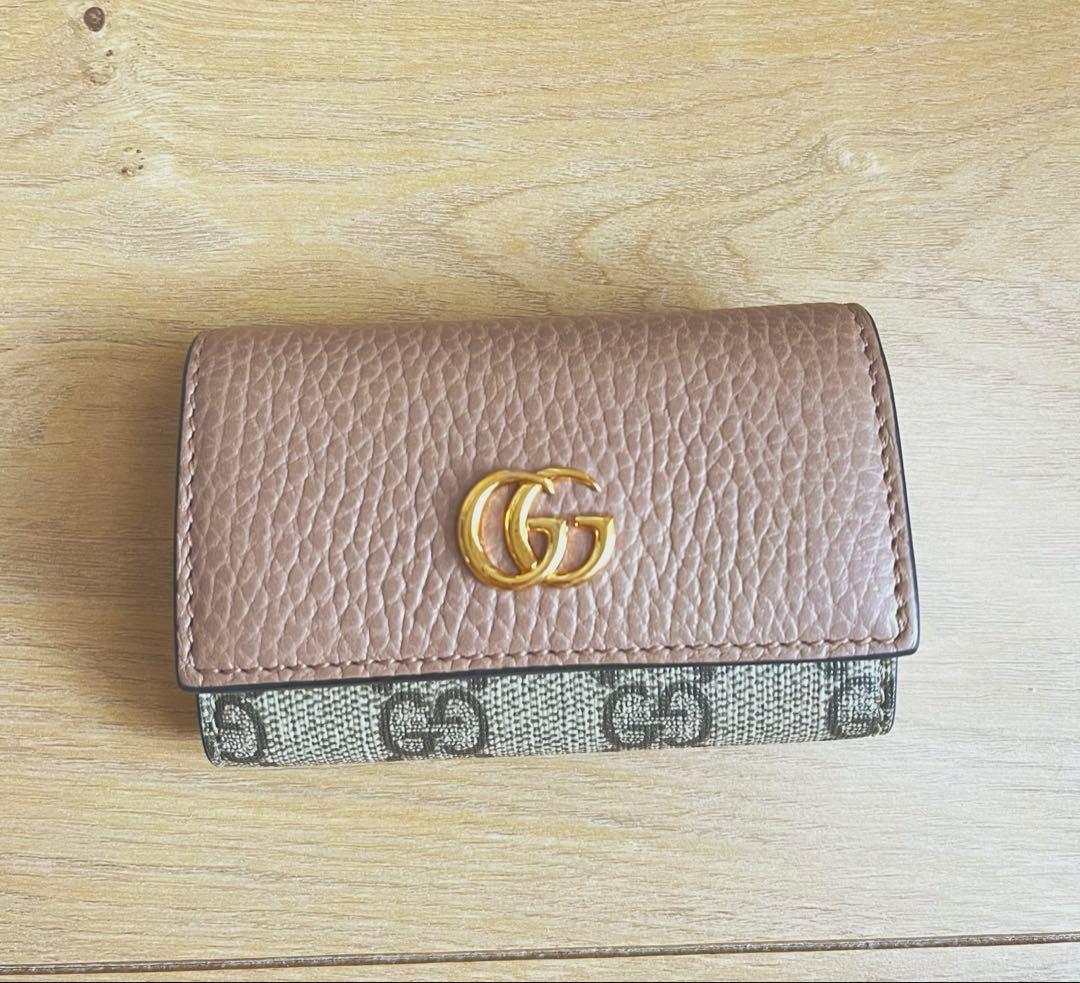 GUCCI GGパターン キーケース ピンク - メルカリ