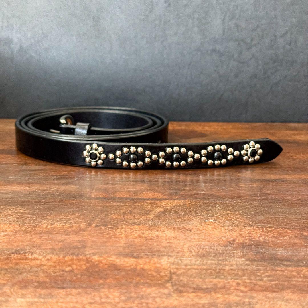 スタッズナローベルトフラワーチェーン18mm - メルカリ