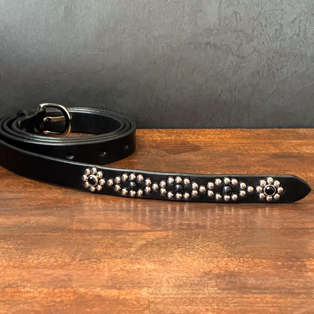 スタッズナローベルトフラワーチェーン18mm - メルカリ