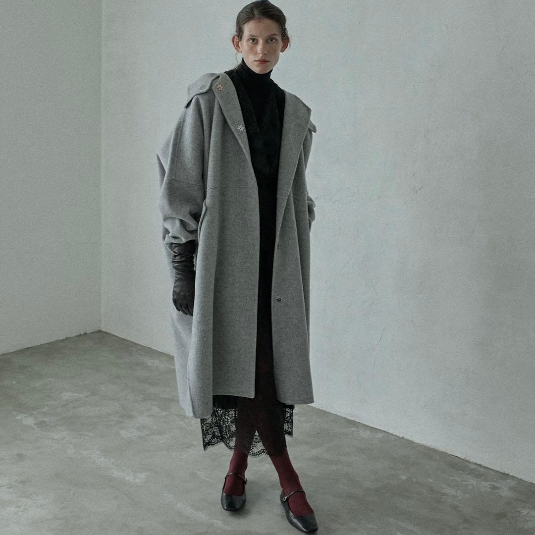 新品☆ルシェルブルー☆Hooded Over COAT サイズ34 - メルカリ