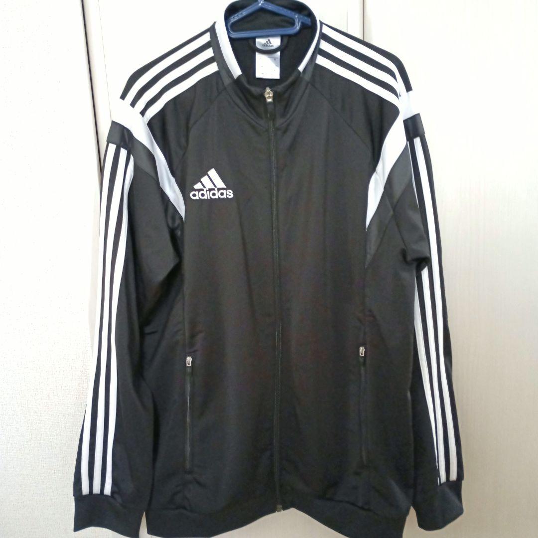 adidas ブラック ジャージ Lサイズ - メルカリ