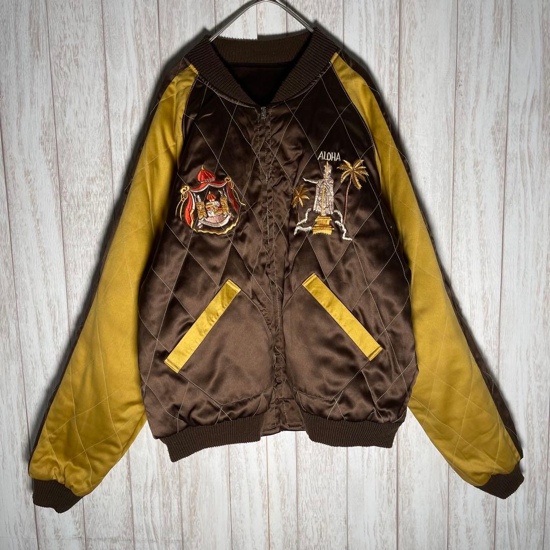 希少モデル】テーラー東洋 別珍 ハワイ 龍 フラガール リバーシブル