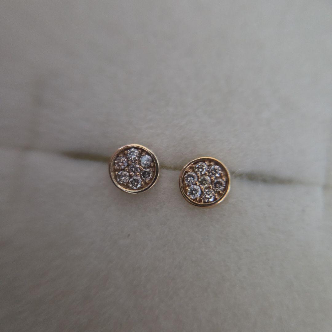 ete K18YG K10YG ブリリアント ダイヤ ピアス