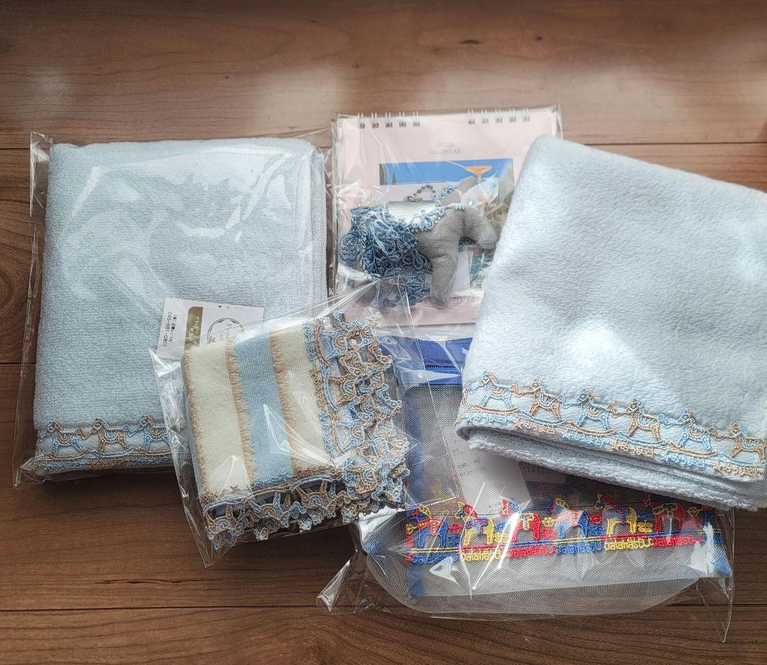 近沢レース　福袋　フェイスタオル二枚　ダーラナホースのみ無し 近沢レース 福袋 ダーラナホース タオルハンカチ｜Yahoo!フリマ（旧
