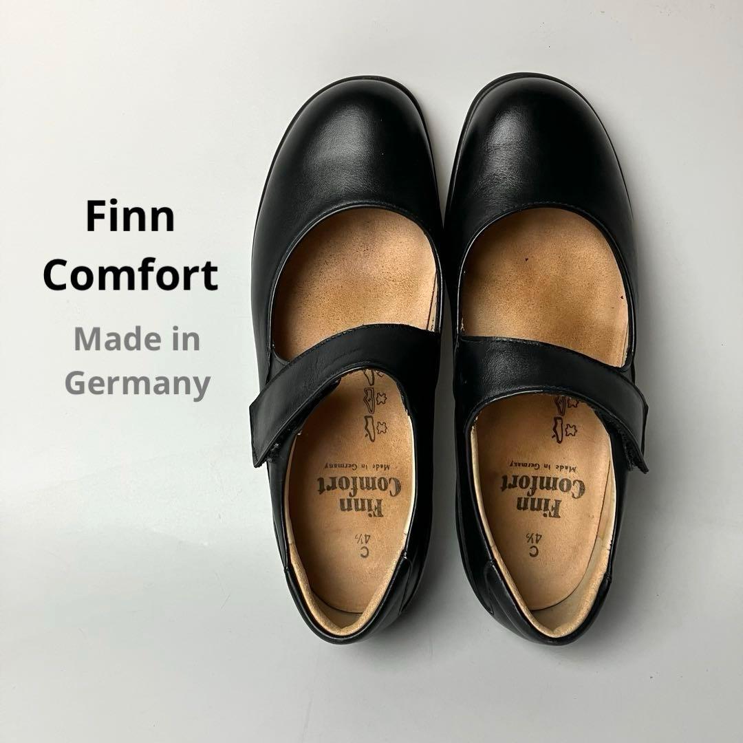 【未使用級】Finn Comfort メリージェーン　ストラップ　黒　23.5 Fin（フィン） スニーカー メリージェーン厚底スニーカー「低反発