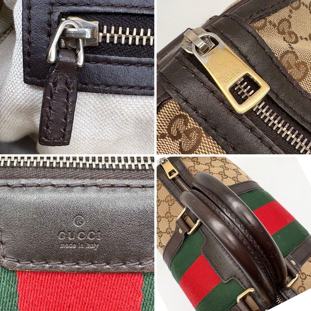 極美品】GUCCI ボストンバッグ 2way GGキャンバス シェリーライン